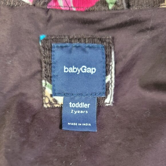 Gap Girls Corduroy Floral Jacket 2T Fall Toddler Outerwear - Picture 3 of 8